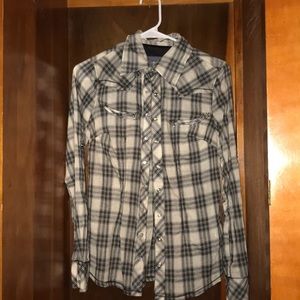 Cream and gray flannel